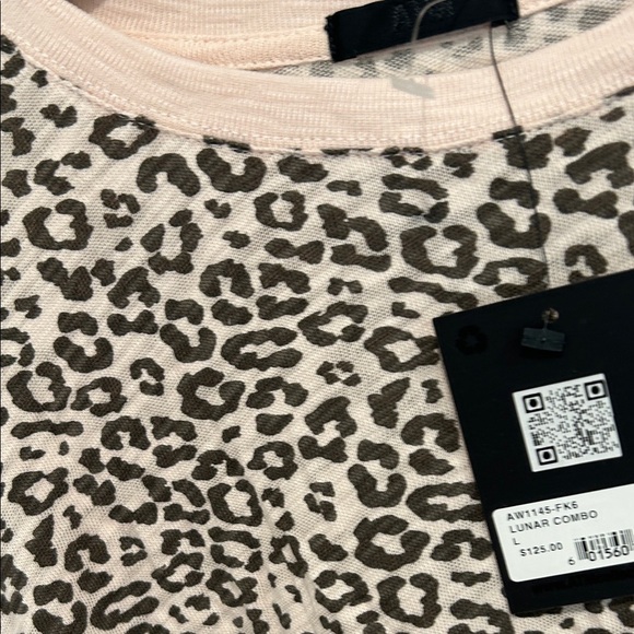 ATM Anthony Thomas Melillo Leopard Print Short Sleeve T-shirt large new - Picture 3 of 6
